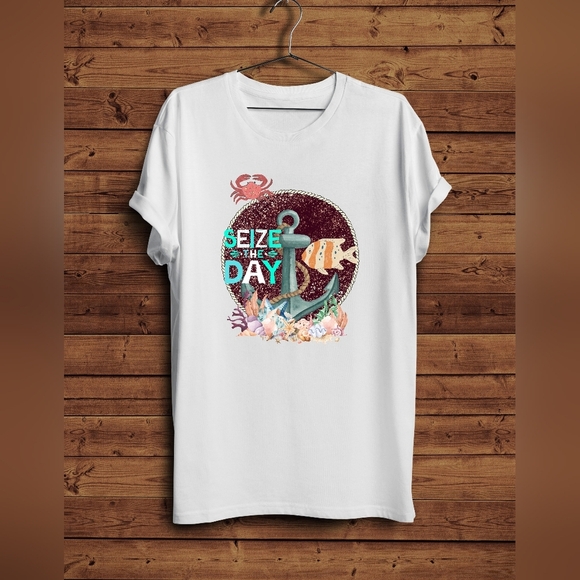 "Seize the Day" Short Sleeve Unisex Tee - Picture 3 of 6